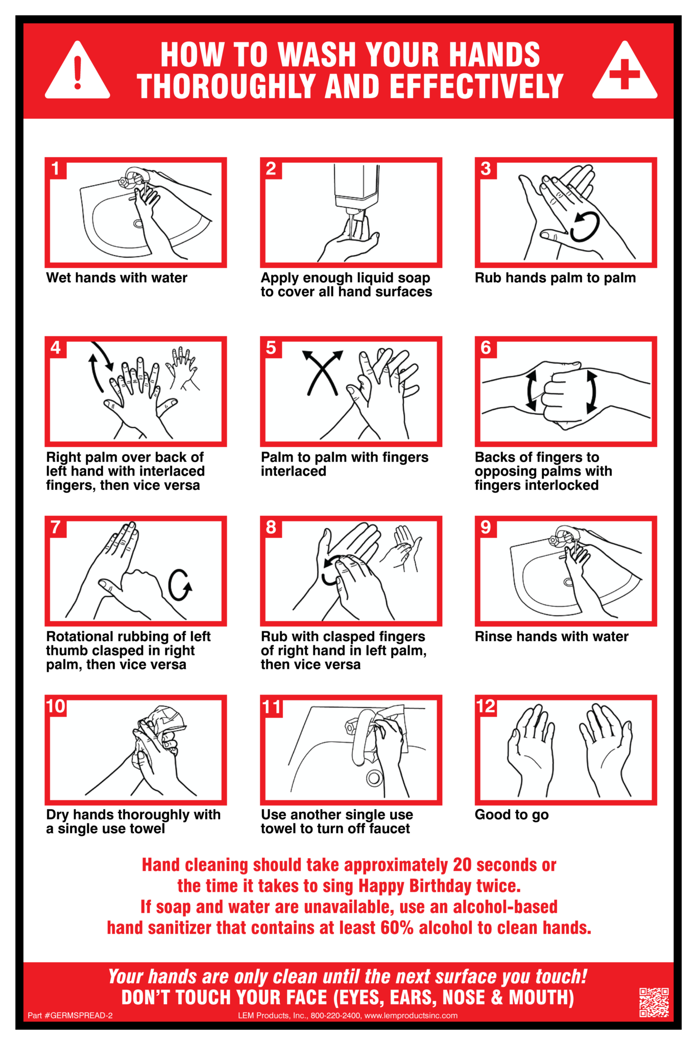 Hand Washing Posters For Health