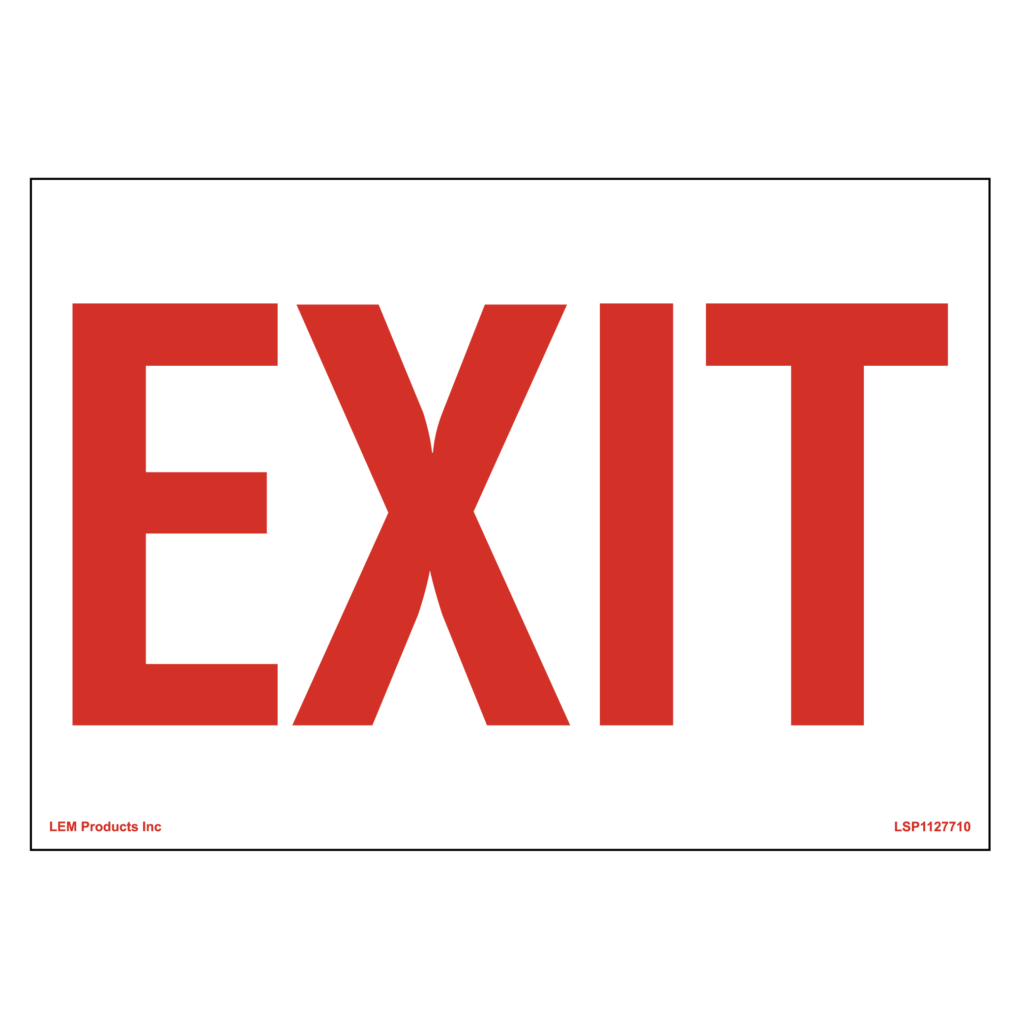 Adhesive Vinyl sign - EXIT, 7