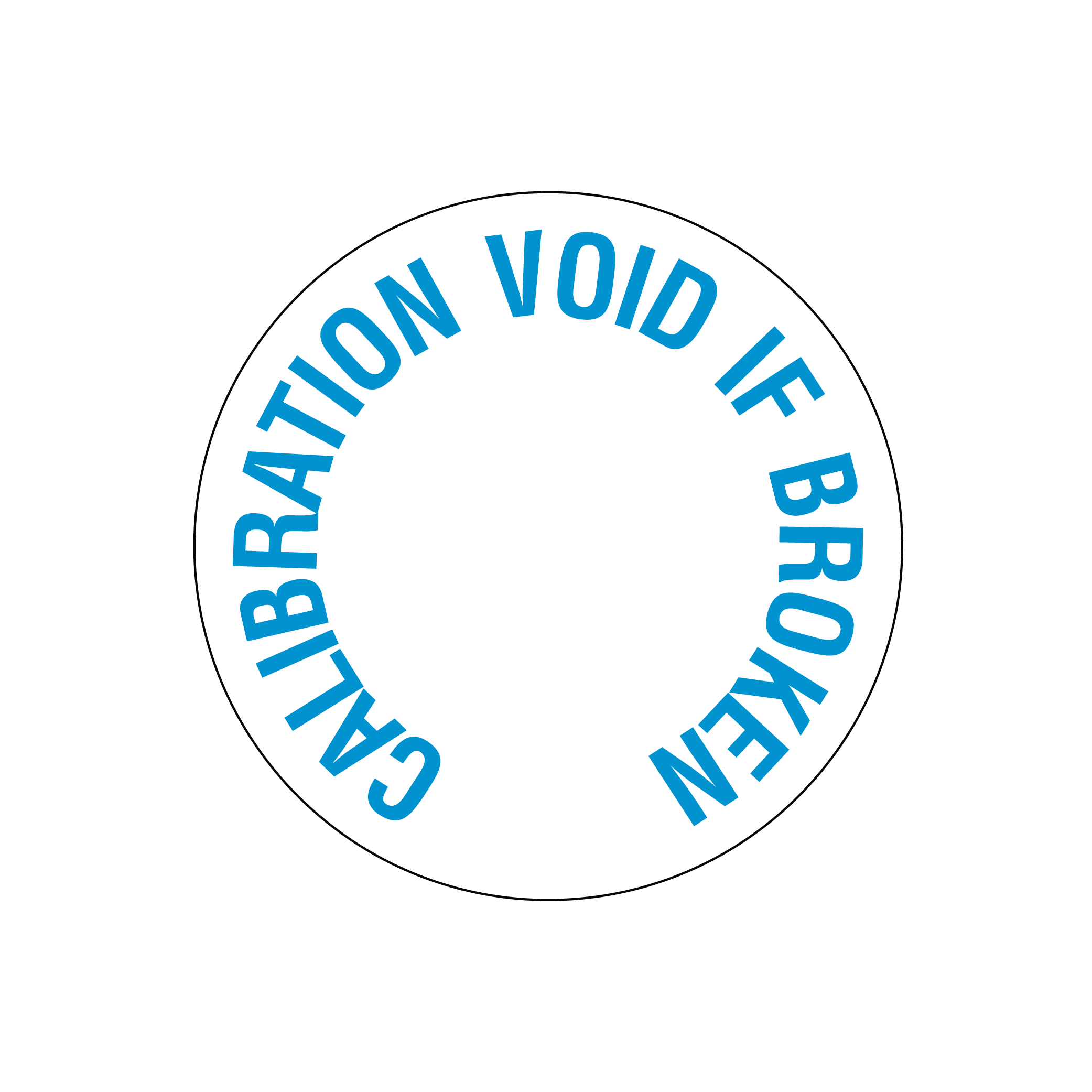 A security seal sticker reading, "Calibration Void if Broken".