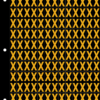 An image of a sheet of 156 retroreflective high intensity prismatic numbers & letters sized to fit in a 3-ring binder. Characters are orange on a black background. The legend is, "X".