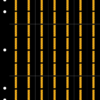 An image of a sheet of 70 retroreflective high intensity prismatic numbers & letters sized to fit in a 3-ring binder. Characters are orange on a black background. The legend is, "I".
