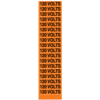 A rectangular voltage marker reading, "120 Volts", 18 times, in Black letters on an Orange background.