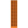A rectangular voltage marker reading, "208 Volts", 18 times, in Black letters on an Orange background.