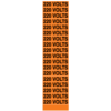 A rectangular voltage marker reading, "208 Volts", 18 times, in Black letters on an Orange background.