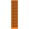 A rectangular voltage marker reading, "277/480 Volts", 18 times, in Black letters on an Orange background.
