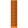 A rectangular voltage marker reading, "277V to 480V", 18 times, in Black letters on an Orange background.
