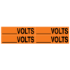 A rectangular voltage marker reading, "____ Volts", 4 times, in Black letters on an Orange background.