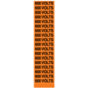 A rectangular voltage marker reading, "600 Volts", 18 times, in Black letters on an Orange background.