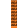 A rectangular voltage marker reading, "Fiber Optic", 18 times, in Black letters on an Orange background.
