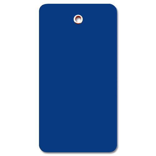 A Blank plastic valve tag in Blue.