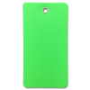 A Blank plastic valve tag in Fluorescent Green.