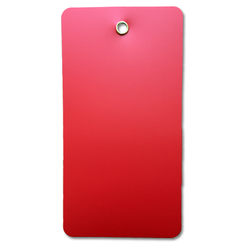 A Blank plastic valve tag in Red.