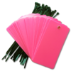 Blank plastic valve tags and ties in Fluorescent Pink.
