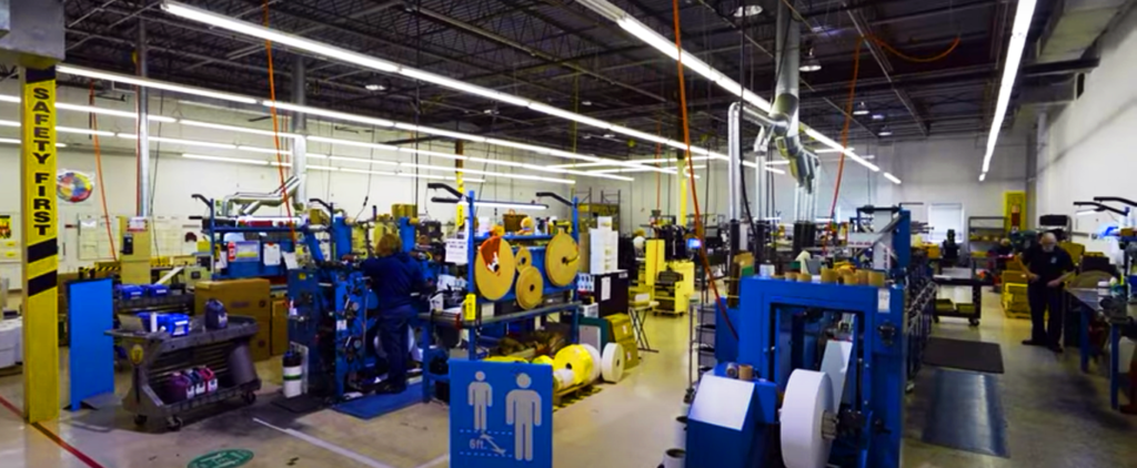 a manufacturing facility interior view