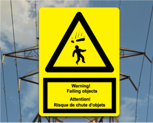 warning falling objects sign